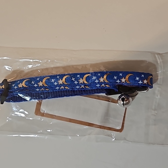 1- Cat Collar Stars and Moon, Reflective with Bell, Solid & Safe , Nylon, Pet - Picture 5 of 17